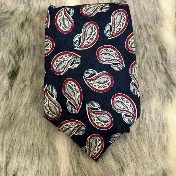 Vintage Christian Dior Monsieur Paisley Silk Tie Neck Tie OS - Picture 1 of 5